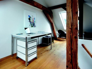 Модульный офисный комод с колесами с замком