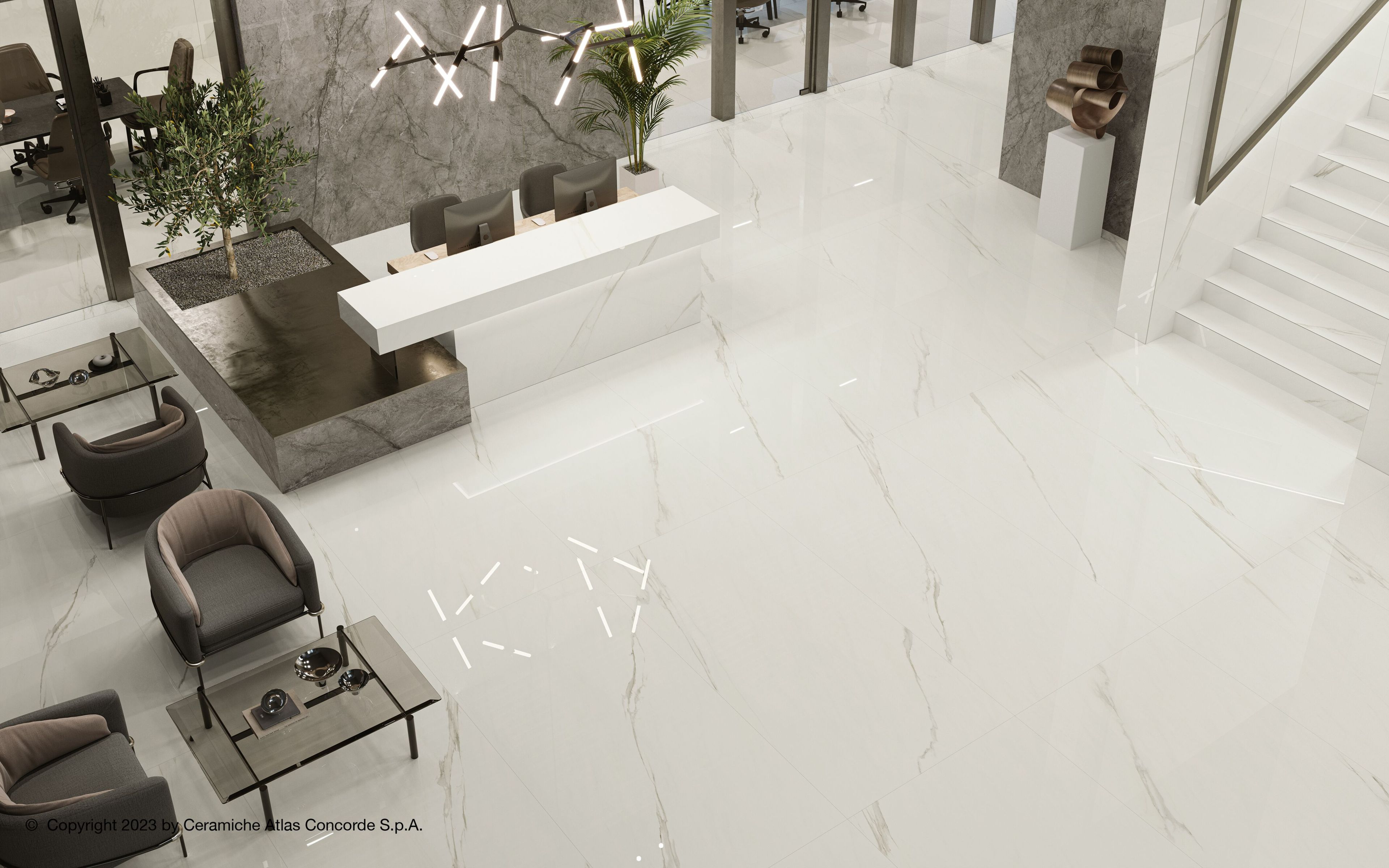 Пол / керамогранит с мраморным эффектом Atlas Concorde Marvel чудо ARCH-00010333 - Вид №20