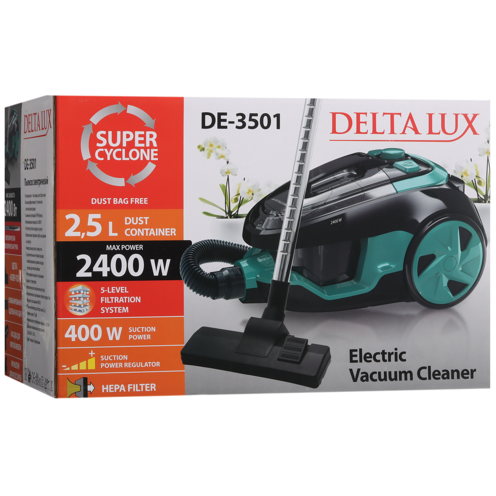 5354073 Пылесос Delta LUX DE-3501 черный STDN-0109728 - Вид №16