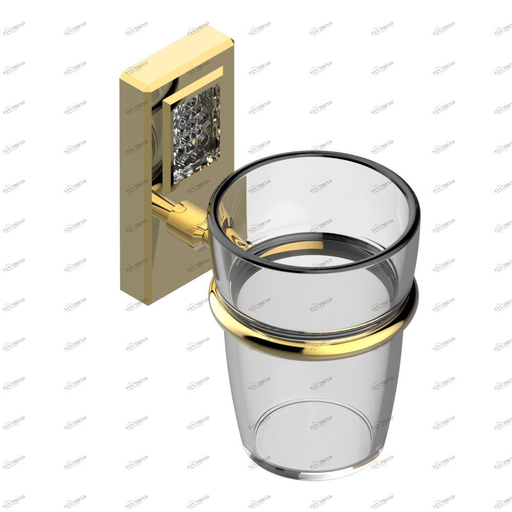 A2A-536 Стакан настенный для зубных щёток Thg-paris Metropolis Покрытие PVD золотистый цвет A2A-536 CAT.F