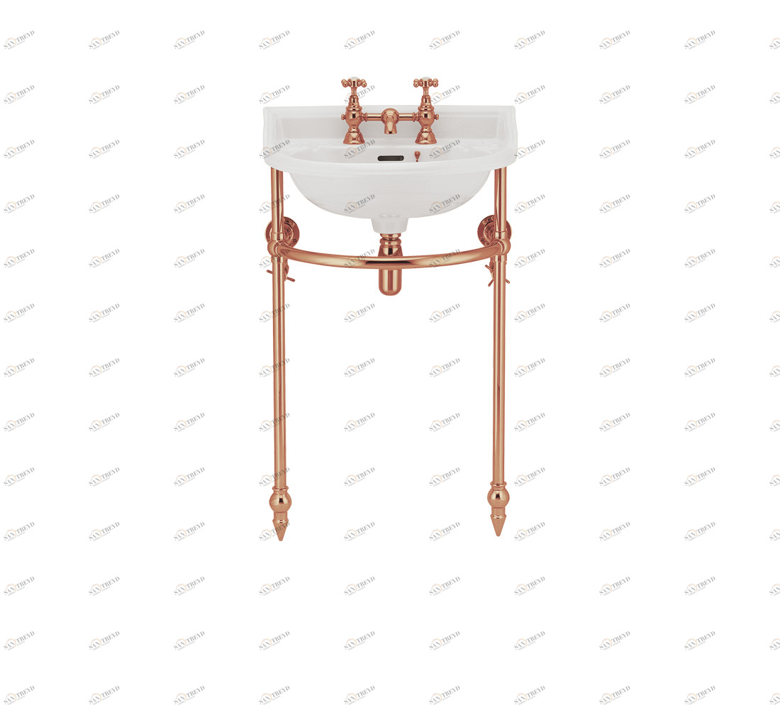 Gentry Home Таз большой белый Victorian Медь GH101631