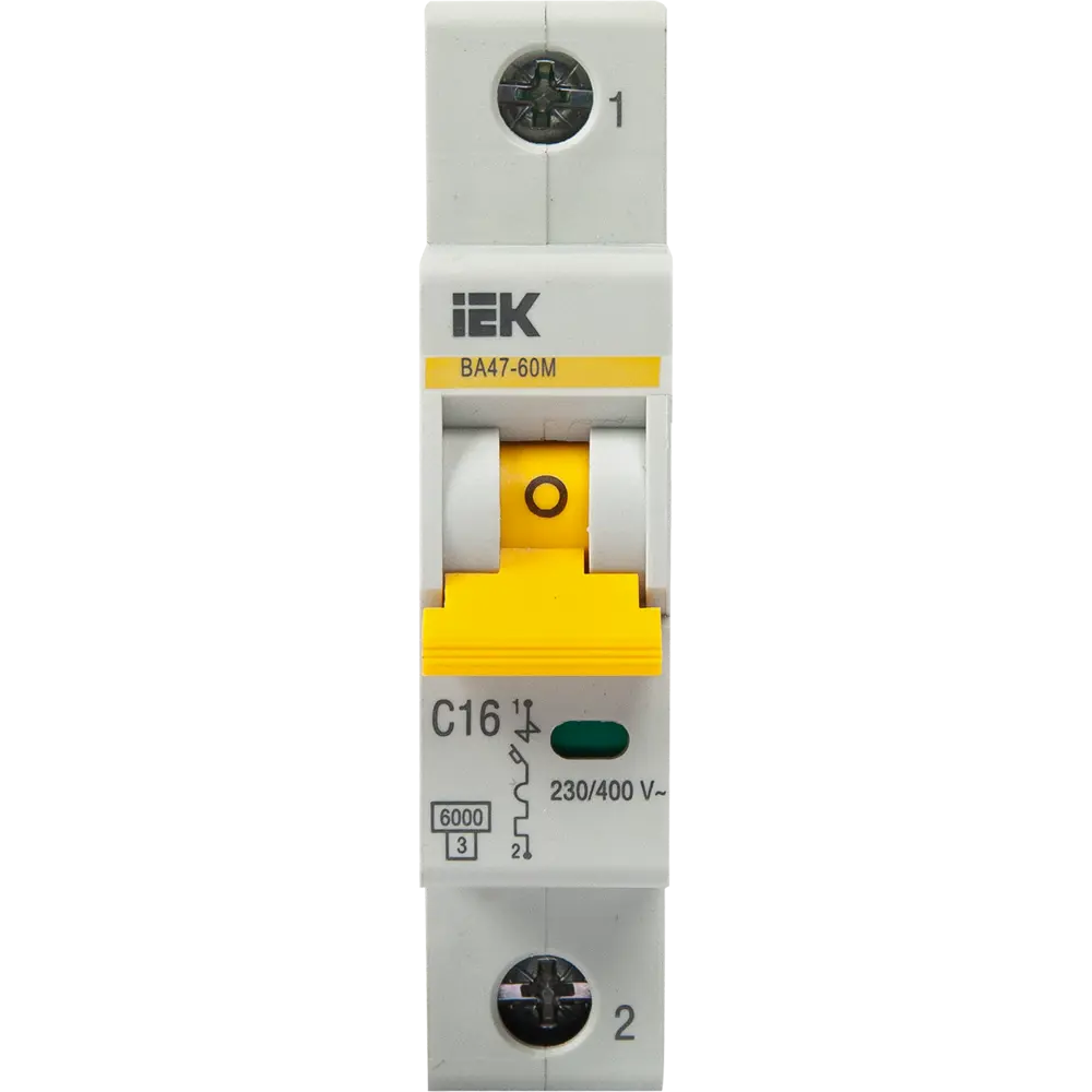 Автоматический выключатель IEK ВА47-60M 1P C16 А 6 кА STLM-2211902 - Вид №3