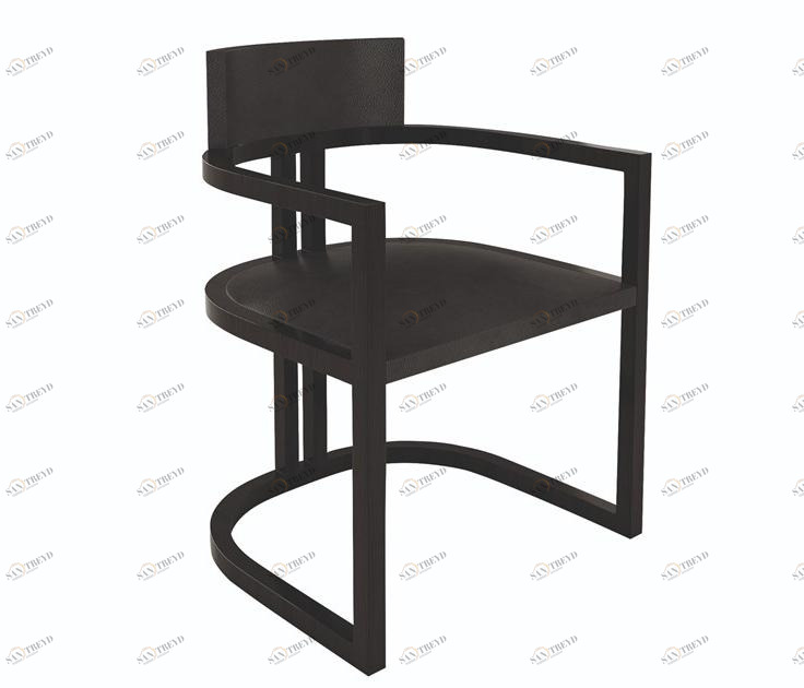 SELVA Стул из массива дерева с подлокотниками и открытой спинкой Gatsby 1648