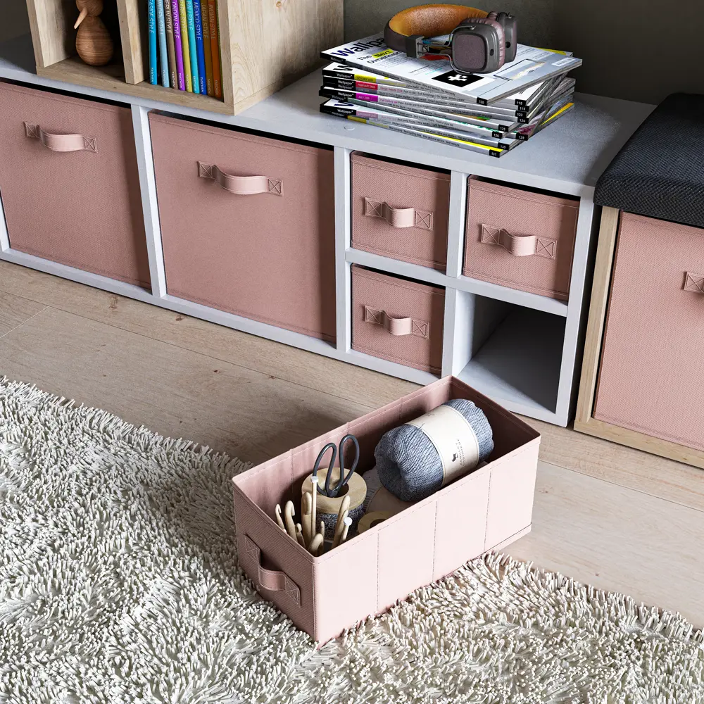 Короб Spaceo KUB Kiss 15x31x15 см 6.9 л полиэстер цвет розовый 81990609 STLM-2018092 - Вид №3