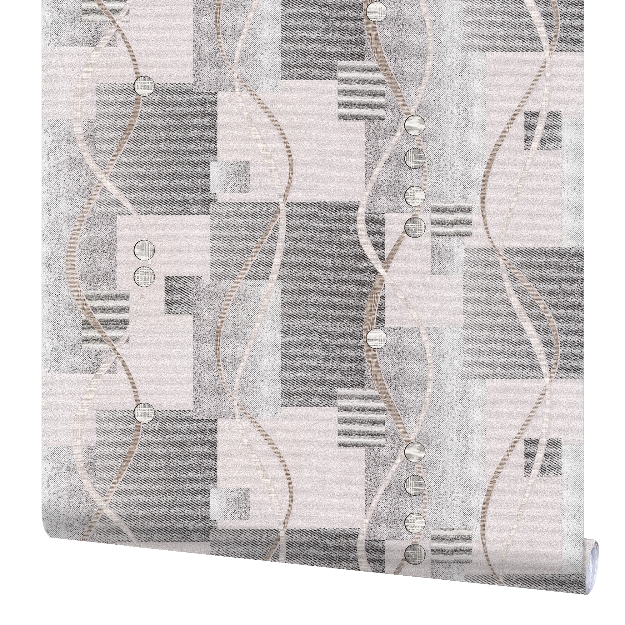 82399730 Обои флизелиновые серые 1.06 м 0407-1 Волны Santreyd 