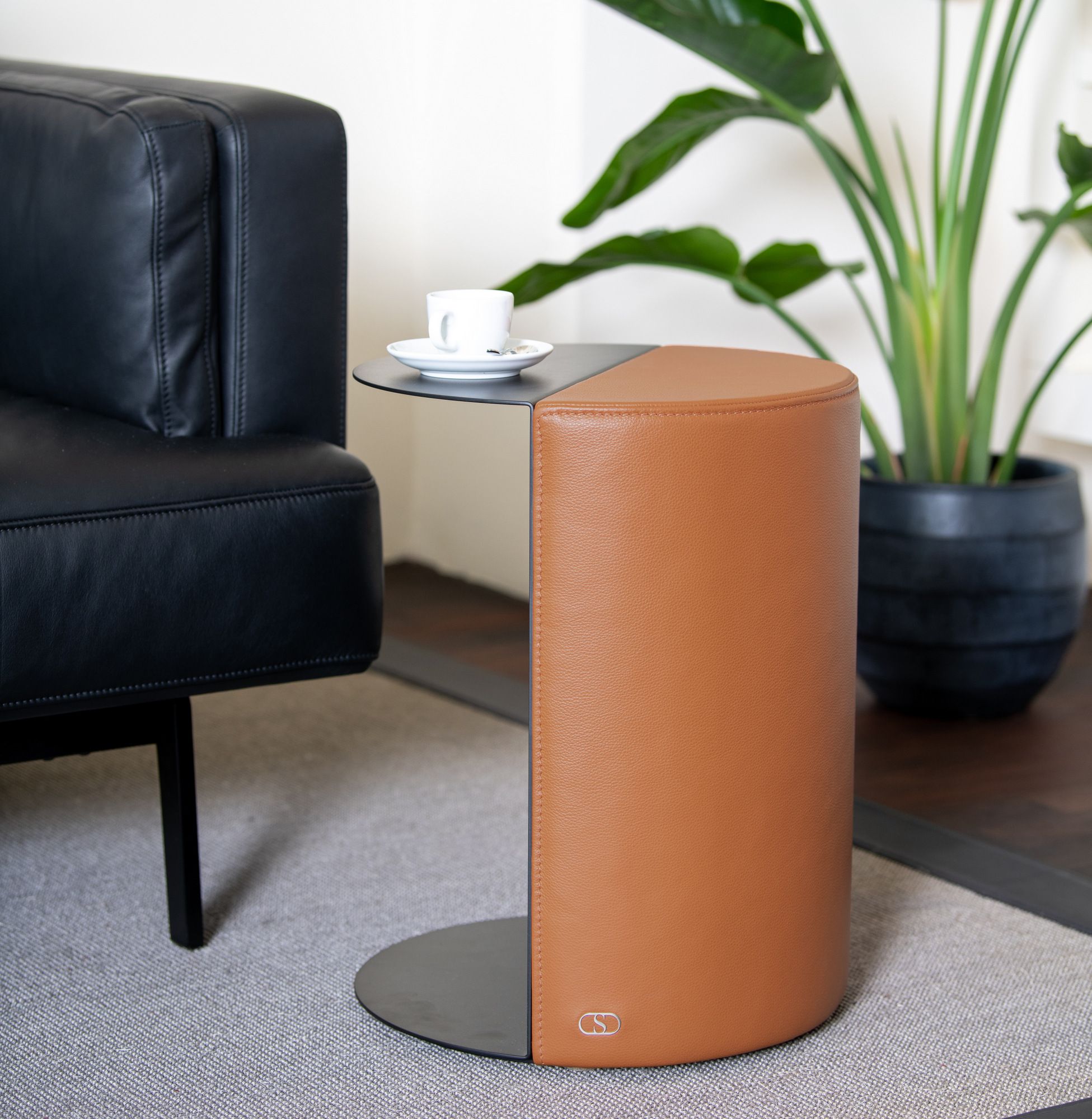 Круглый журнальный столик из кожи и листового металла de Sede DS-5250 TANGO ARCH-00035054 - Вид №5