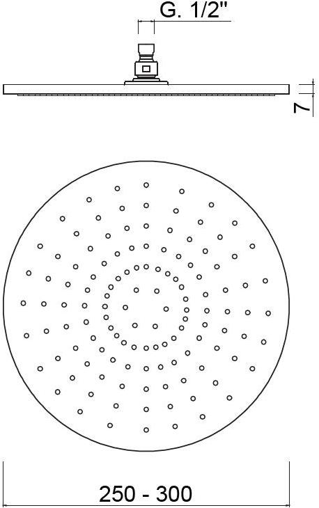 Rubinetteria Giulini Круглая лейка с системой защиты от накипи Ego F1711-25 - Вид №1