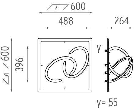 Flos Полувстраиваемая светодиодная лампа Soft collection - 3d sun-id-1425613 - Вид №8