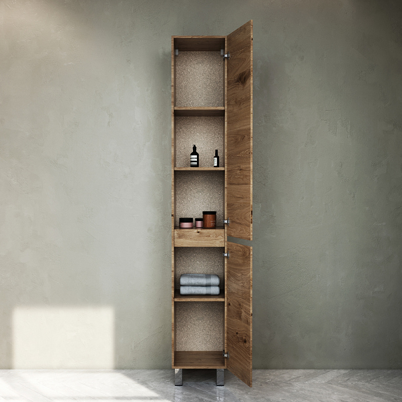 M91CSR0306OF шкаф-колонна напольный правый 30 см светлый дуб AM.PM Gem S  - Вид №1