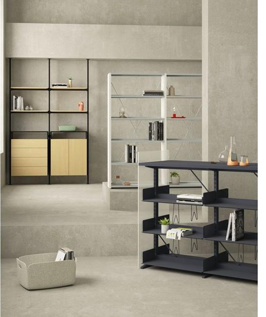 Ersa Книжный шкаф из крашеного металла с ящиками с креплением к потолку sun-id-1503563 - Вид №1