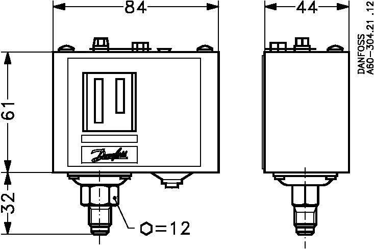 Danfoss Реле давления одноблочные KP KP 1 Реле давления 060-111266  - Вид №8