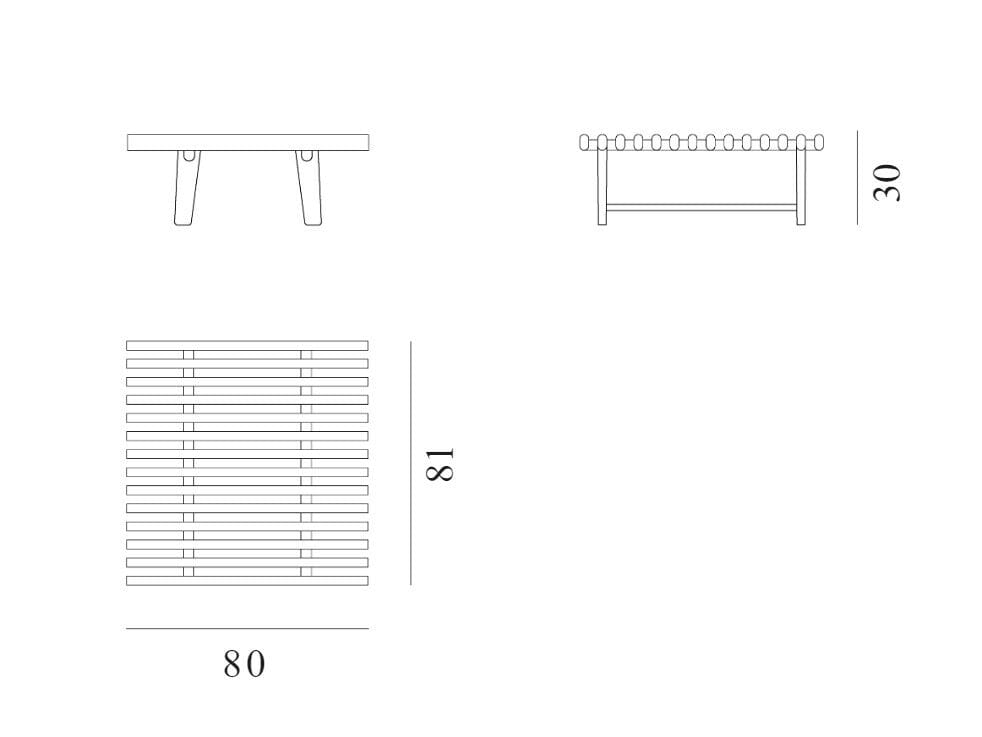 Низкий садовый столик из красного дерева Exteta Эльба ARCH-00085814 - Вид №17