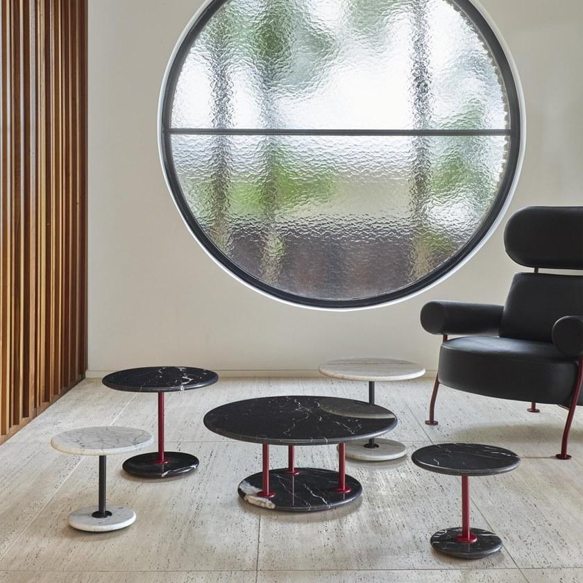 Ligne Roset Круглый журнальный столик из мрамора sun-id-1468357 - Вид №1