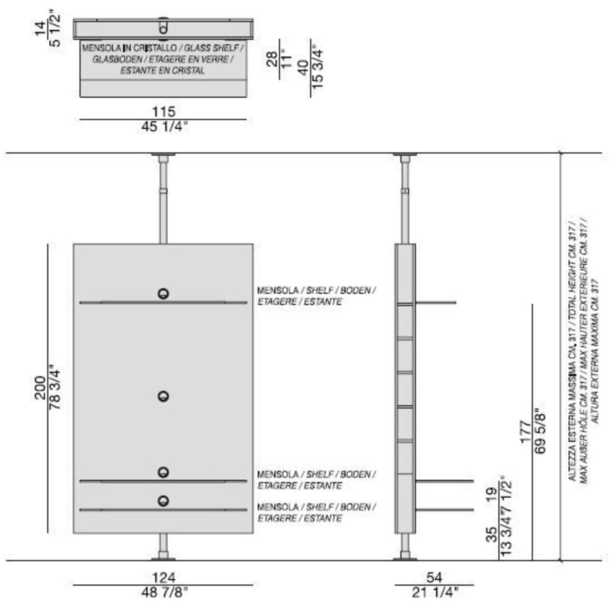 Porada Поворотная тумба под ТВ с системой управления кабелями Iron sun-id-1448654 - Вид №1