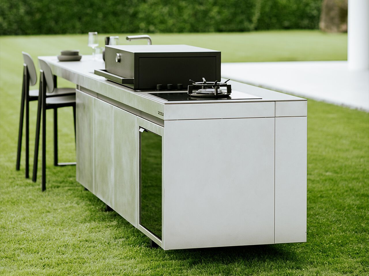Моноблочная уличная кухня с газовым барбекю Fògher AGHER ARCH-00018179 - Вид №1