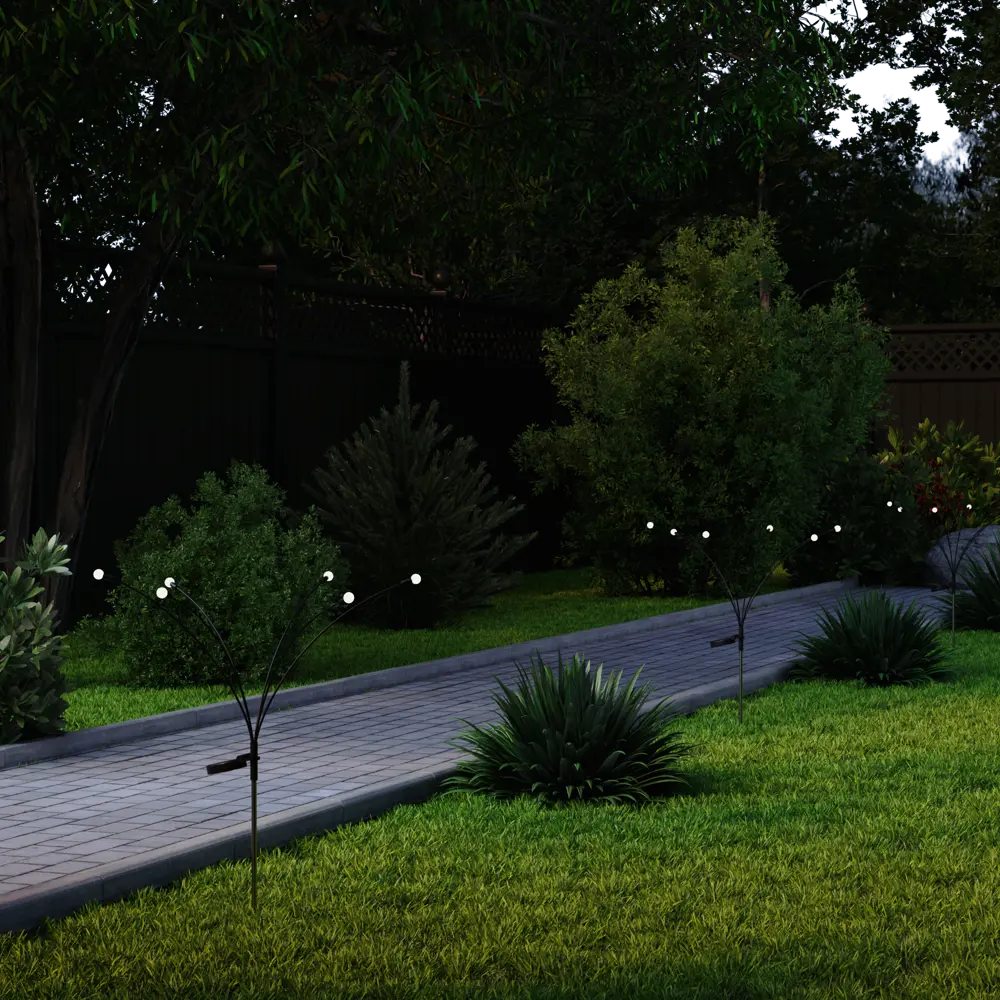 Светильник садовый Kreaforta Miedwie на солнечной батарее с датчиком освещенности 89386873 STLM-1572035