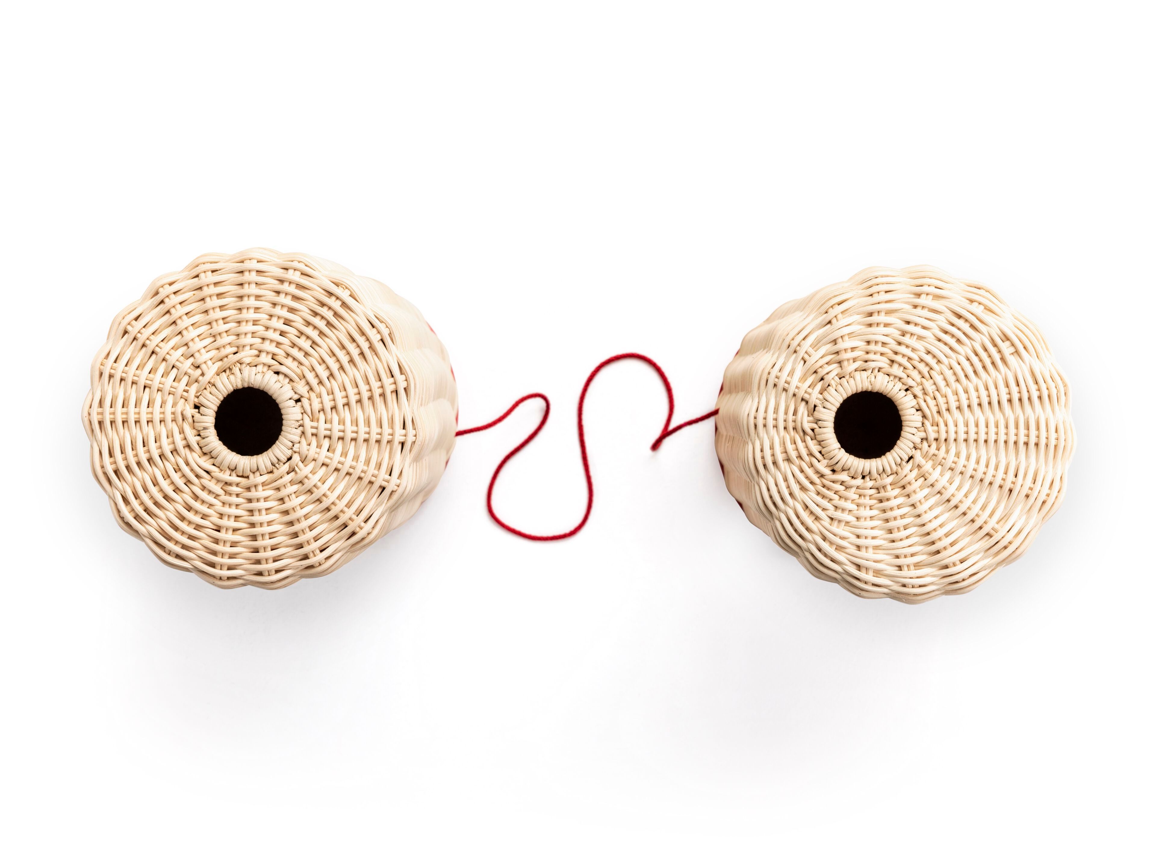 Круглая ваза из медуллина Bottega Intreccio SIMBIOSI ARCH-00082724 - Вид №1