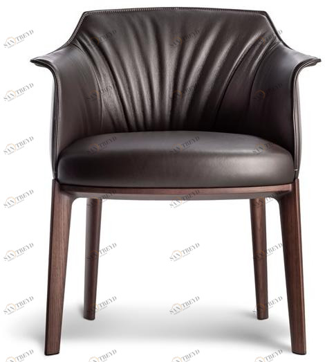 Poltrona Frau Мягкое кожаное кресло с подлокотниками La collezione - tavoli e sedie sun-id-1455150