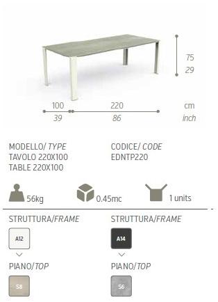 Talenti Прямоугольный обеденный садовый стол Eden sun-id-1407839 - Вид №6
