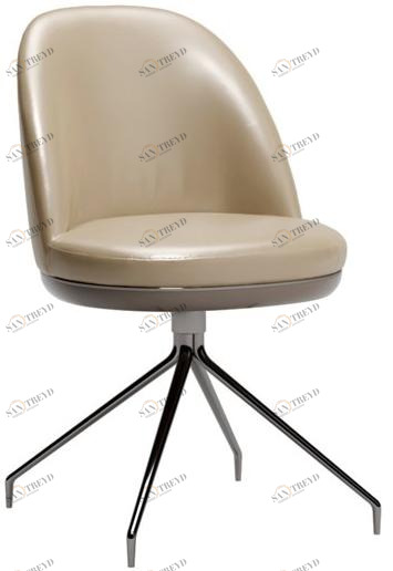 VOLPI Вращающееся кресло на козелке из кожи Luigi volpi Lv-33001