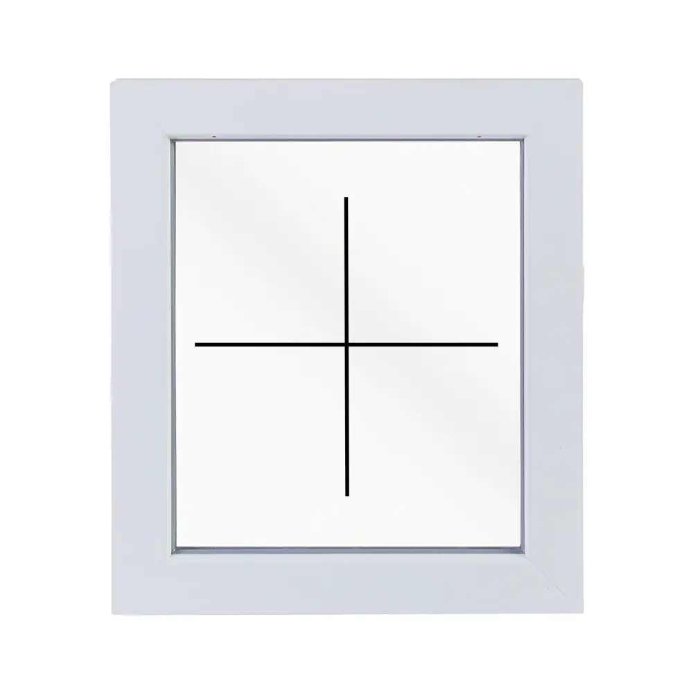 Пластиковое окно ПВХ глухое 430x400 мм (ВхШ) однокамерный стеклопакет DECEUNINCK STLM-2104424
