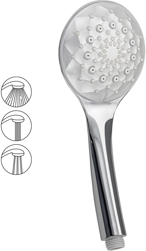 GFmark - Лейка круглая, 3Д, ПОДСОЛНУХ, душевая, массажная, 3 режима, код: 6054