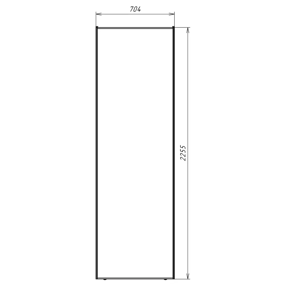 Дверь-купе KONSENSA 225.5x70.4 см с зеркалом профиль черный узкий 89443970 STLM-2092785  - Вид №10