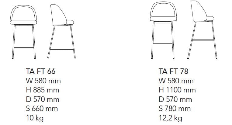 Высокий стул со спинкой Mobboli TALAIA ARCH-00032009 - Вид №5