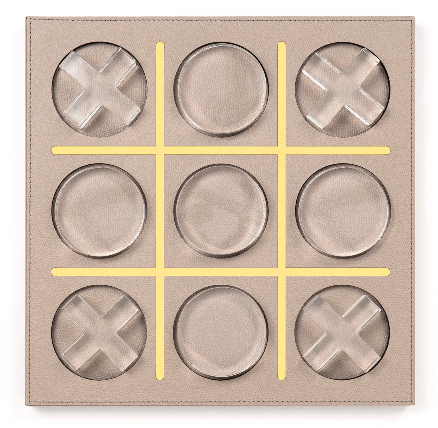 Бостон Трис - 39X39XH2,5 см / тканая кожа_светло-серый