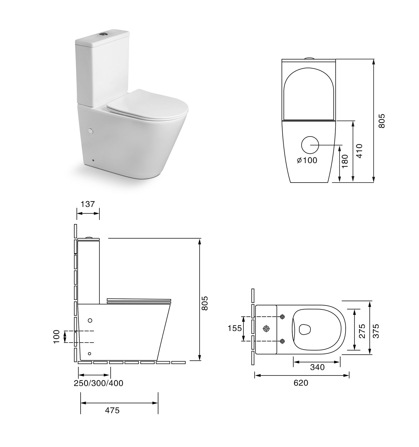 Унитазы-компакт SL-5014 SANTILINE  - Вид №4