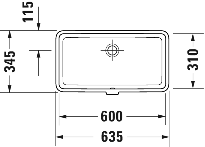 0384600000 Накладная раковина под столешницу  овальная Duravit Vero Air - Вид №1