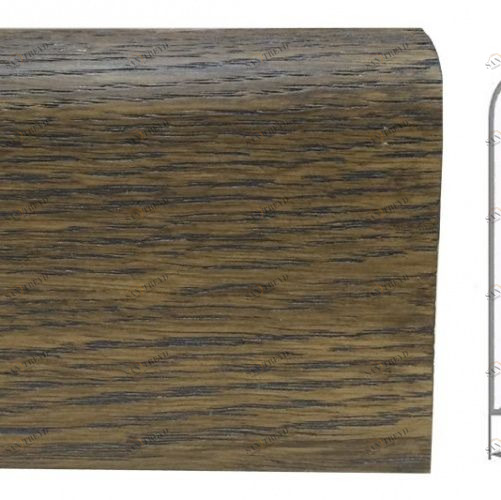 Плинтус Ashton Монтре Шпонированный Дуб (Рельефная) 2400х83 мм 1010000063