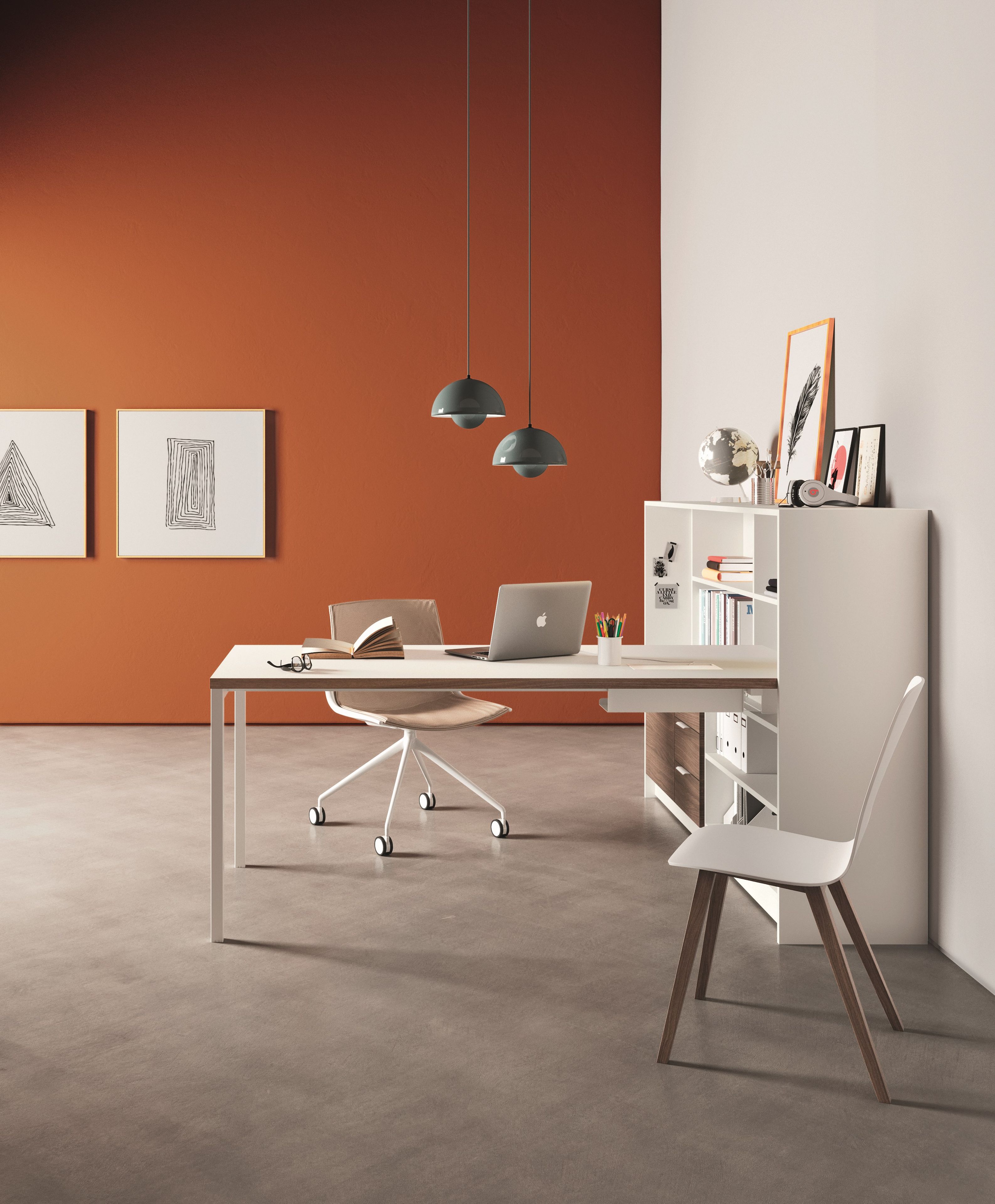 Деревянный прямоугольный стол со встроенной полкой Martex Agile ARCH-00043041 - Вид №1