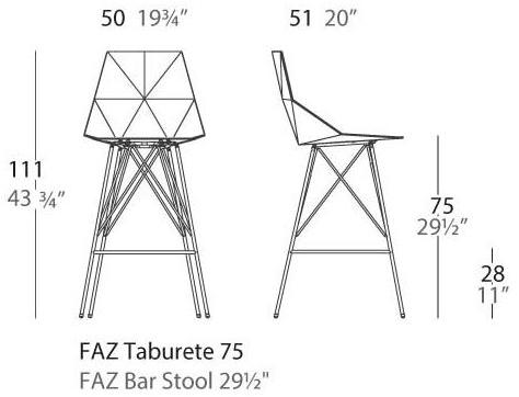 VONDOM Табурет садовый полипропиленовый Faz sun-id-1348619 - Вид №6