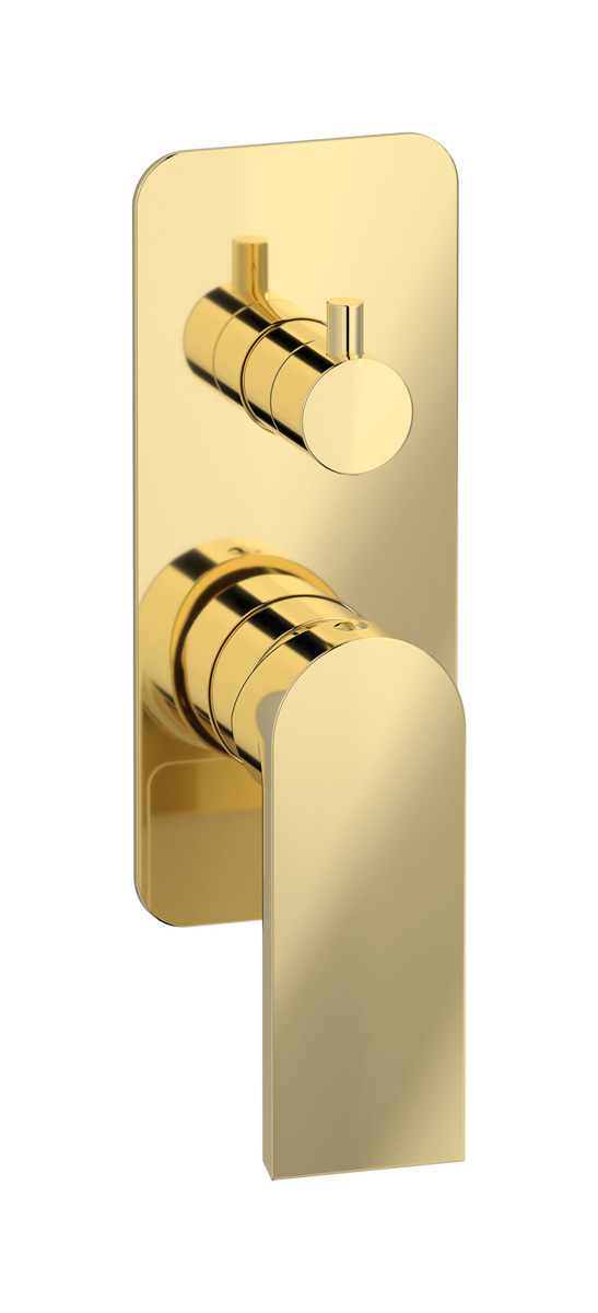 Внешние части встроенного в стену смесителя на 3 потребителя WE ARE IB k3312ii Pale Gold K3