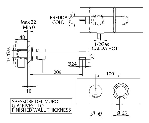 1613200000 Смеситель Bandini Coco Santreyd - Вид №1
