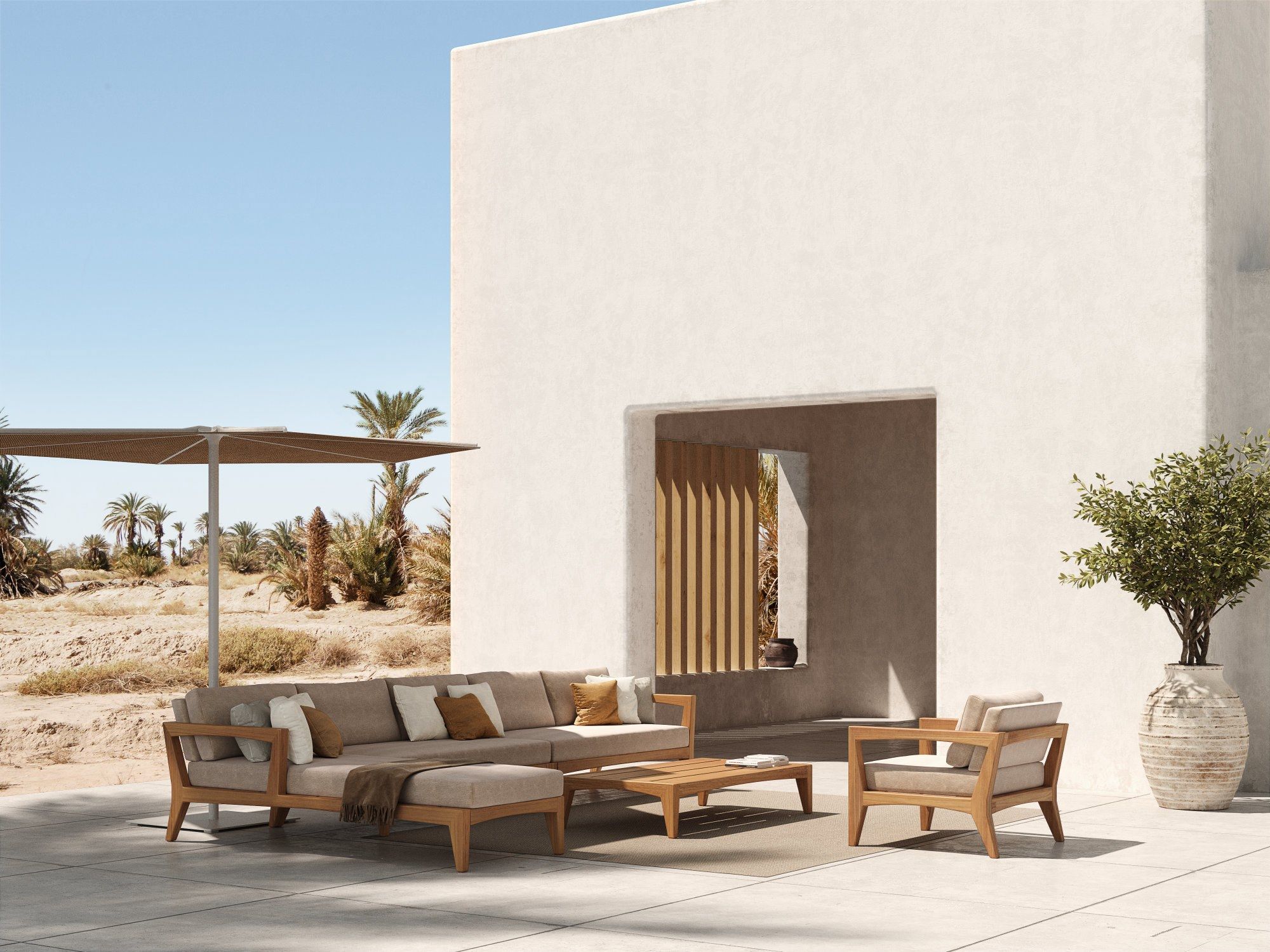 ТИК прямоугольный низкий садовый столик Royal Botania Zenhit lounge ARCH-00096954 - Вид №7