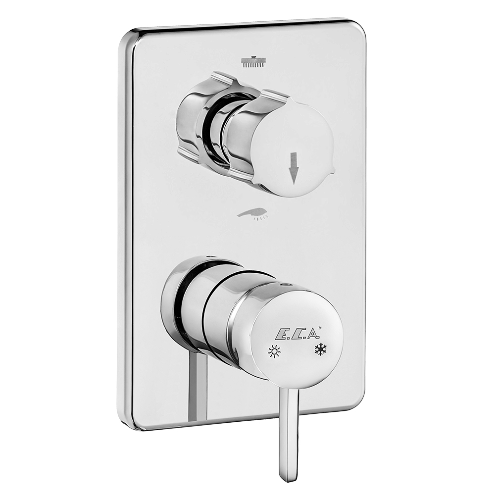 102167202h-kde  Purity Скрытая группа смесителя для ванны / душа, монтируемая на поверхность - 2 способа Eca  - Вид №1