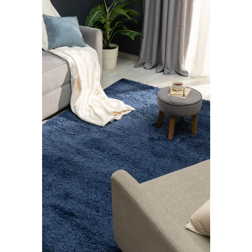 Ковер полипропилен Шагги Тренд L001 100x200 см цвет синий MERINOS STLM-2035321 - Вид №4