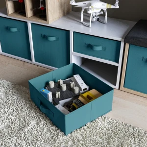 Короб Spaceo Miami 15x31x31 см 14.4 л полиэстер цвет морской волны 81990607 STLM-2134949