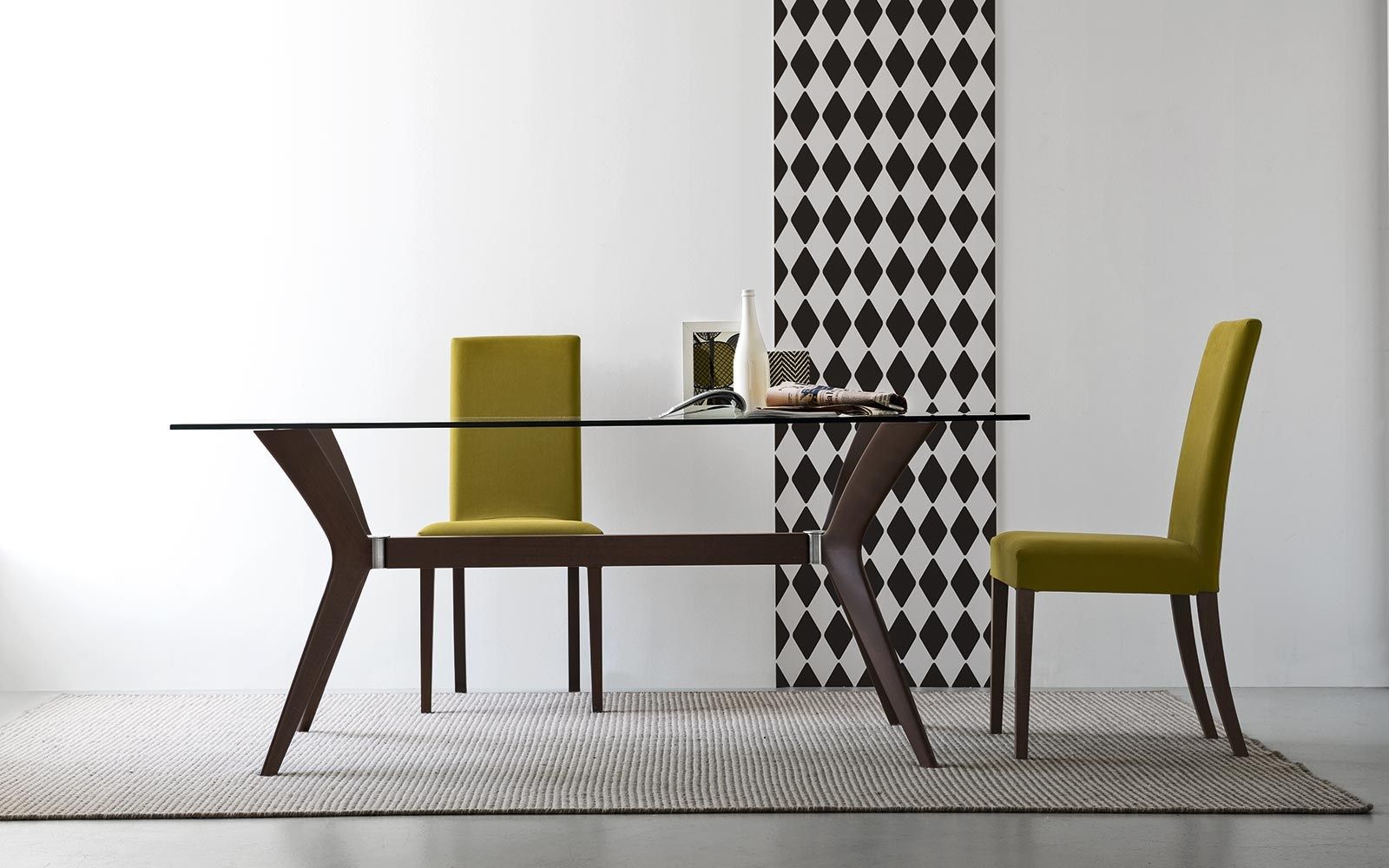 Прямоугольный стол из дерева и стекла Calligaris TOKYO ARCH-00032770 - Вид №2