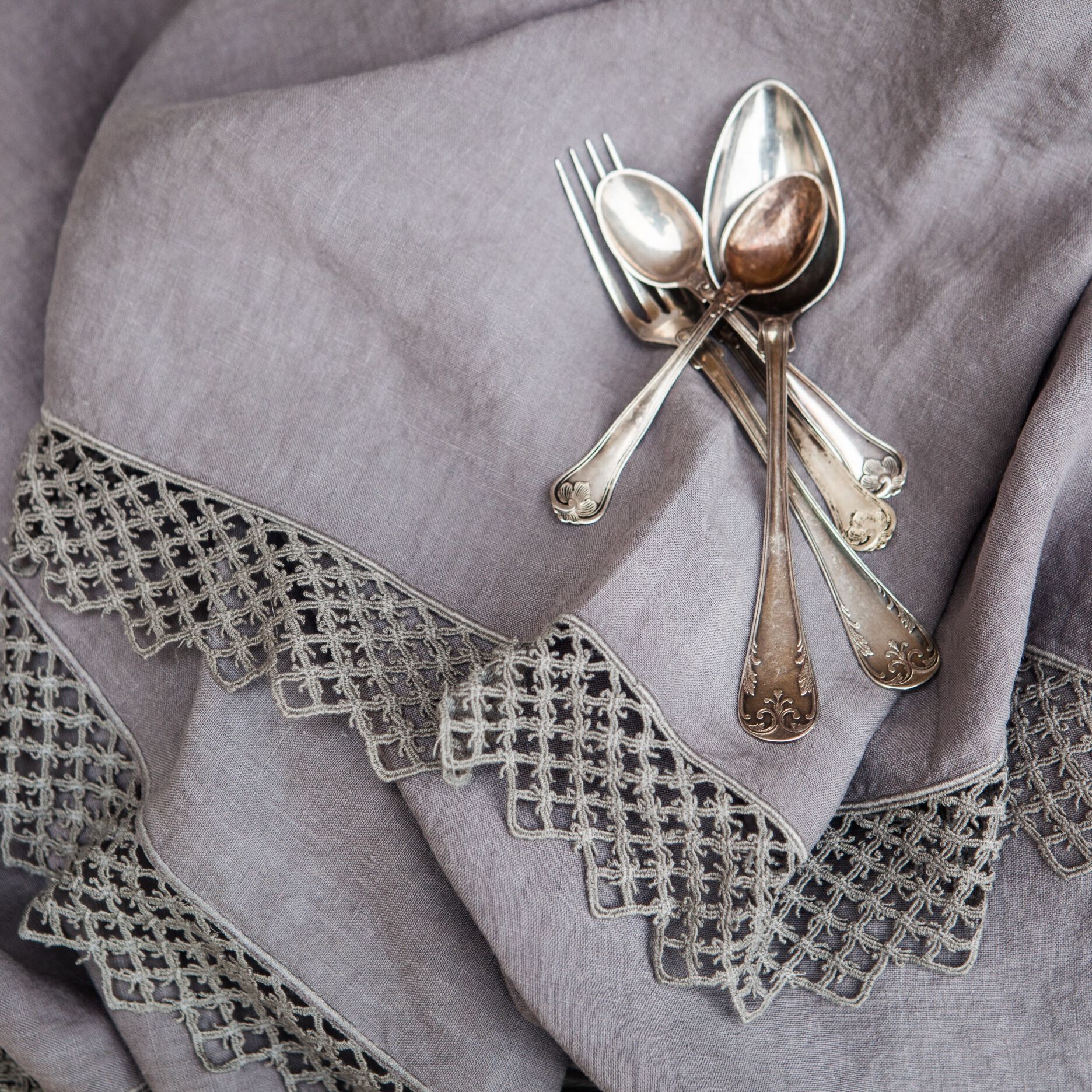 Linen tablecloth Once Milano Macramé ARCH-00000719 - Вид №1