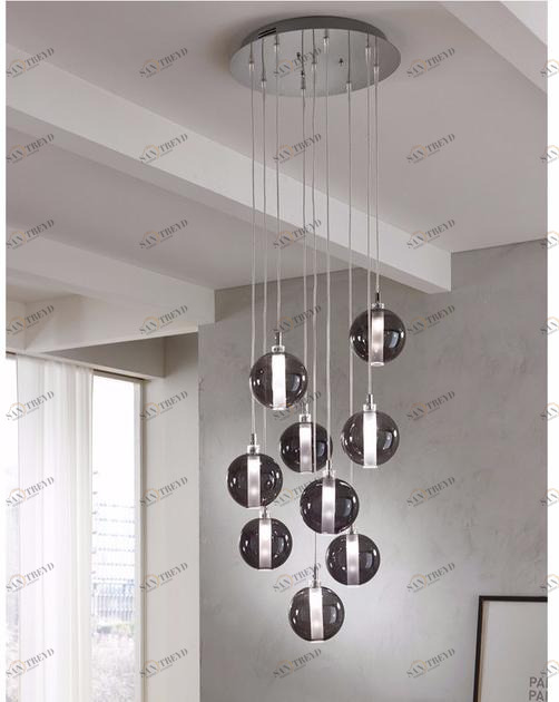 Cangini & Tucci Подвесной светильник из металлизированного боросиликатного стекла Eclisse 1299.9l