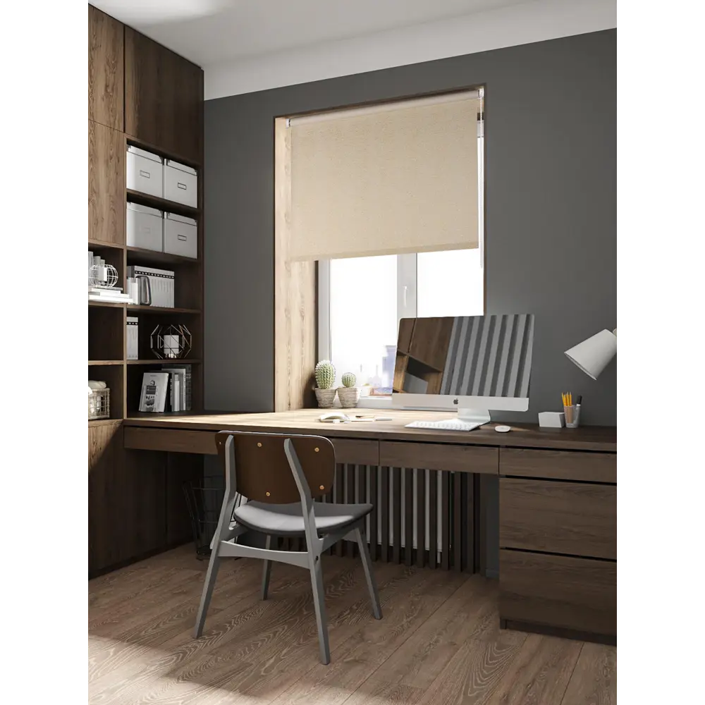 Штора рулонная Shine 90x160 см золотая 83289852 STLM-2150165 PRAKTO  - Вид №4