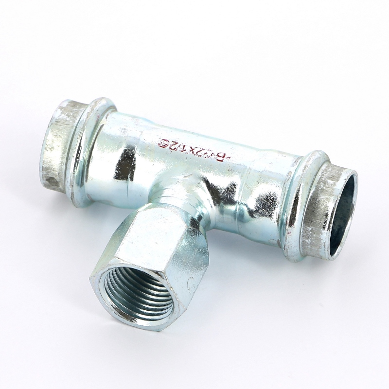 Тройник пресс-В IBP 22 х 1/2" х 22 оцинк. сталь PC4130G0220422