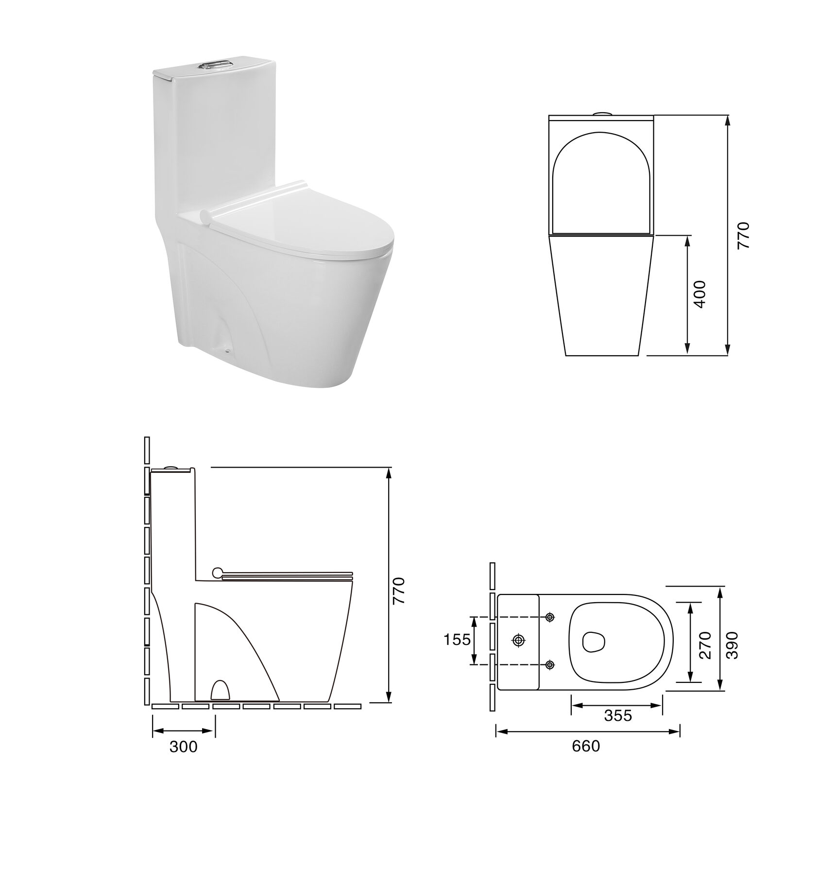 Унитазы-компакт SL-5012 SANTILINE  - Вид №4