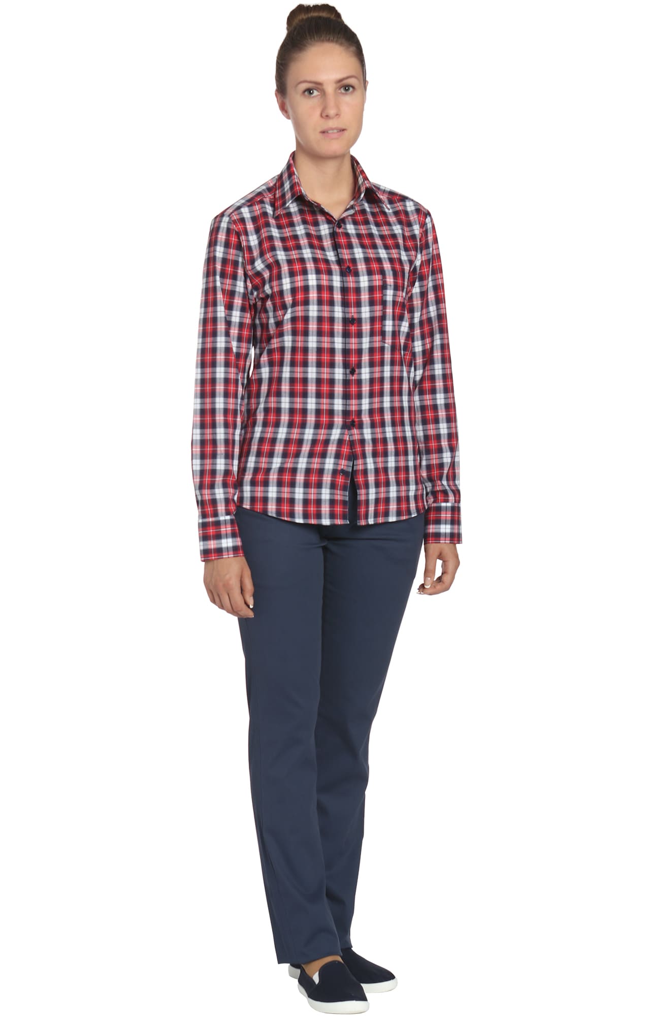 67822 Рубашка в клетку plaid rogue (шотландка красная) HIPSTER  Толстовки, рубашки, футболки, тенниски  размер 42 (84)  - Вид №2