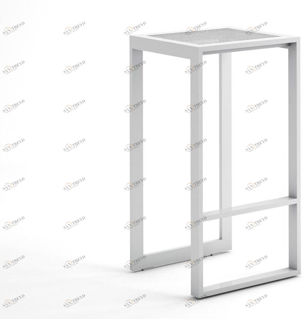 GANDIABLASCO Высокий табурет из термо-лакированного алюминия с подставкой для ног и подставкой для ног Blau sun-id-1369910