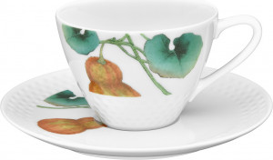 10613964 Noritake Чашка чайная с блюдцем Noritake "Овощной букет.Тыква" 210мл Фарфор