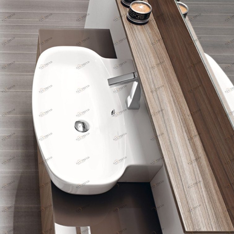 9207 Встроенная раковина под столешницу овальная MILLDUE 